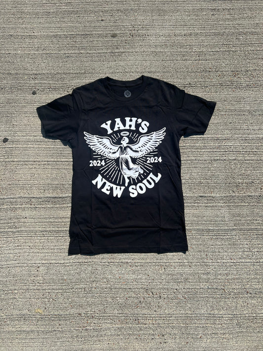 YAHS NEW SOUL: "ETHER ANGEL TEE" (Black)